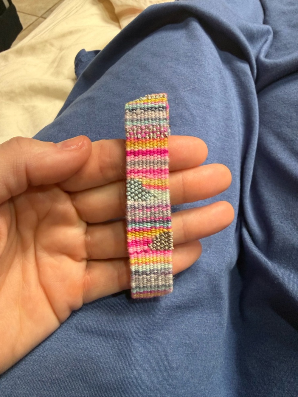 Indigo and Arrow Multicolor Friendship Bracelet with Tag